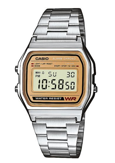 casio classic vintage gold watch