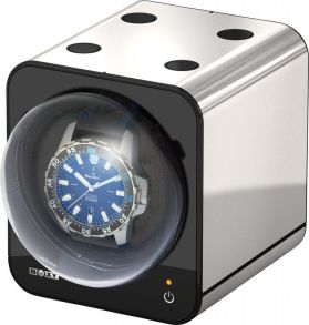 Beco Boxy Fancy Brick watchwinder for one watch, edition platinum, combinable, without adapter