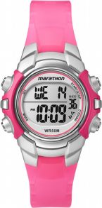 Timex Marathon T5K808 - Vaaleanpunainen urheilukello resiinihihnalla