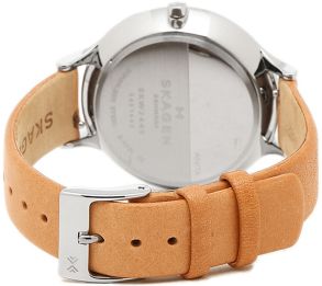 Brown leather strap for Skagen Anita SKW2449