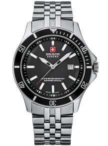 Swiss Military Hanowa Flagship - Miesten kello mustalla kellotaululla