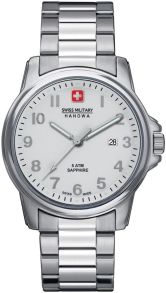 Swiss Military Hanowa Soldier Prime - Teräksinen miesten kello vaalealla näytöllä