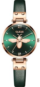 Olevs Modern Lady Leather Bee Rosegold Green