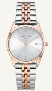 Rosefield Ace Silver Sunray Silver Rose Gold 38mm ACSRD-A06