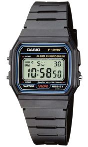 Musta kätevä digitaalikello - Casio F-91W