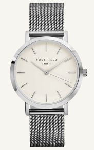 Rosefield Mercer White Silver 38mm MWS-M40